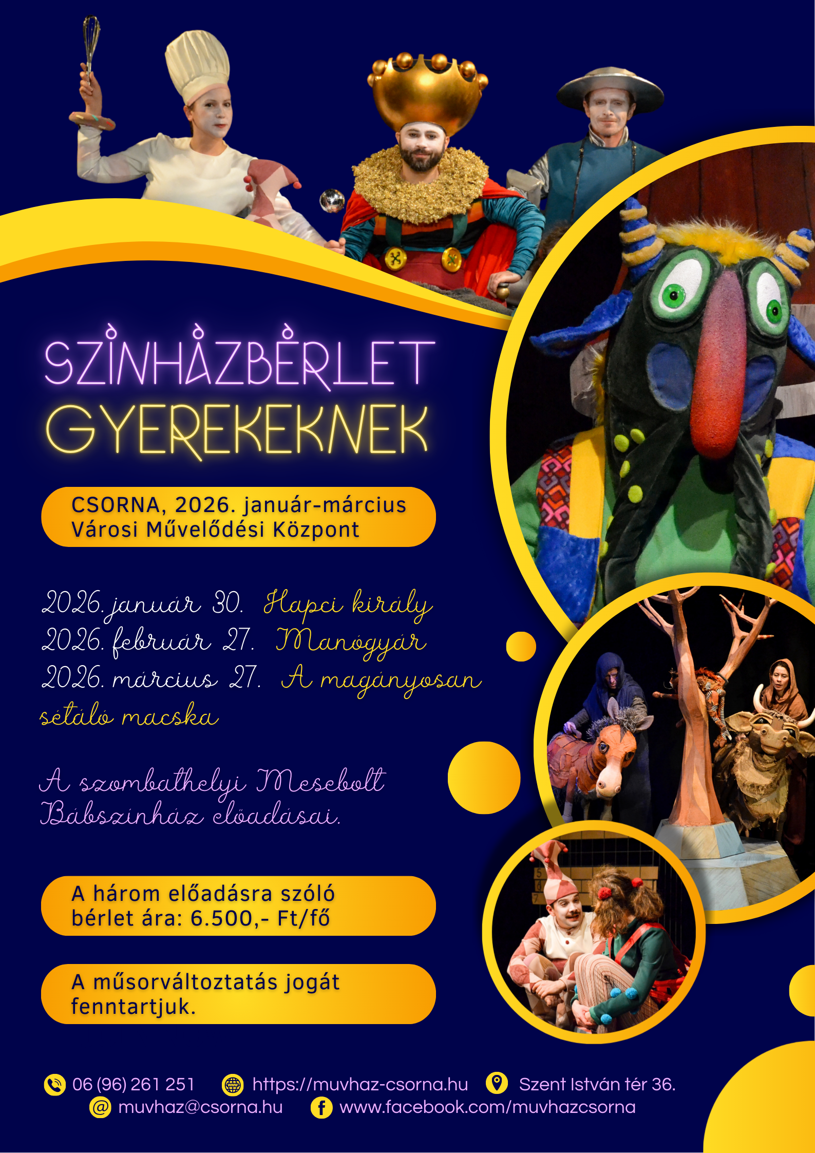 Színházbérlet gyerekeknek 2026